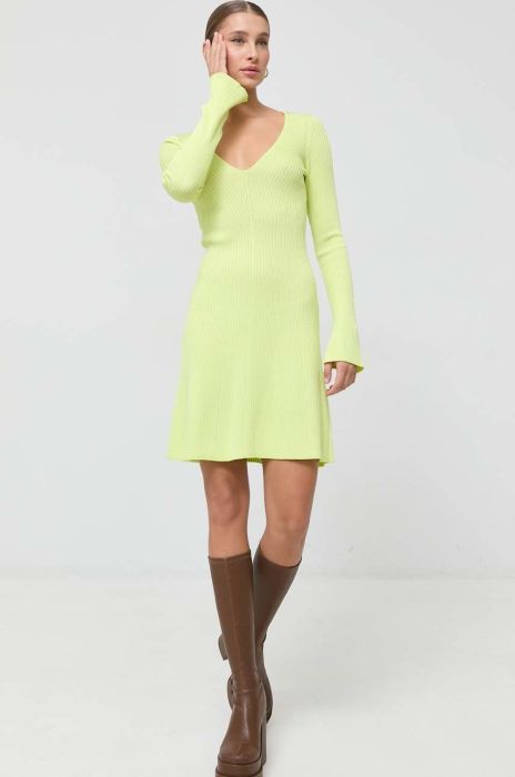 Сукня Patrizia Pepe колір зелений mini розкльошена