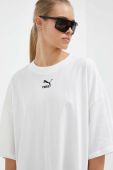Бавовняна сукня Puma колір білий mini oversize