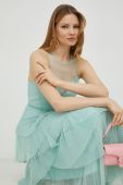 Сукня Twinset колір зелений maxi розкльошена (3023128)
