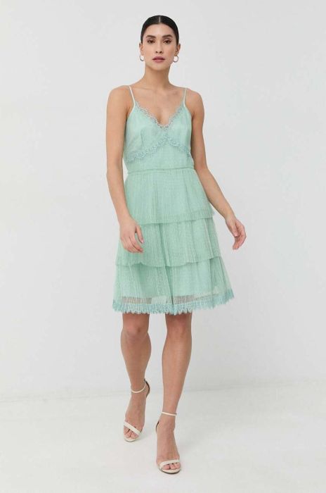 Сукня Twinset колір зелений mini розкльошена (3009250)