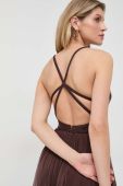 Сукня Elisabetta Franchi колір коричневий maxi розкльошена