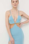 Сукня Elisabetta Franchi maxi облягаюча колір блакитний