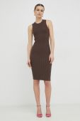 Сукня Elisabetta Franchi колір коричневий mini облягаюча (2909609)
