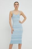 Сукня Elisabetta Franchi mini облягаюча колір блакитний (2909631)
