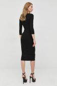 Сукня з домішкою шовку Elisabetta Franchi колір чорний mini облягаюча (2909655)