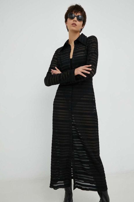 Сукня R?sum? колір чорний maxi облягаюча (2906407)