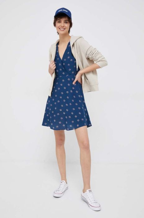 Сукня Pepe Jeans Becca колір синій mini пряма