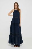 Сукня Pepe Jeans Pipra колір синій maxi розкльошена