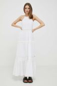 Сукня Pepe Jeans Pirra колір білий maxi розкльошена