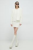 Сукня з домішкою вовни Miss Sixty колір білий mini пряма