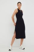 Сукня EA7 Emporio Armani колір чорний midi пряма
