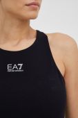 Сукня EA7 Emporio Armani колір чорний midi пряма