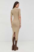 Сукня Trussardi колір бежевий maxi облягаюча