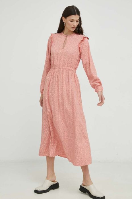 Сукня Mustang колір помаранчевий maxi розкльошена