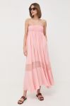 Сукня Twinset колір рожевий midi розкльошена