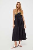 Сукня Twinset колір чорний midi розкльошена (3238664)