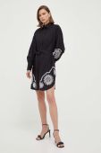 Бавовняна сукня Twinset колір чорний mini oversize