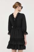 Бавовняна сукня Twinset колір чорний mini розкльошена