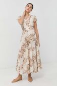 Бавовняна сукня Twinset maxi розкльошена колір барвистий (3009299)