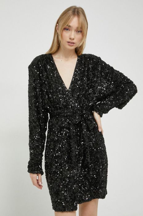 Сукня Rotate колір чорний mini пряма (2917508)