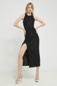 Сукня Rotate колір чорний maxi облягаюча (2917579)