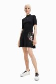 Сукня Desigual колір чорний mini розкльошена (3053333)