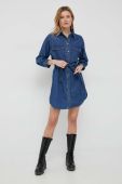 Джинсова сукня Sisley колір синій mini oversize
