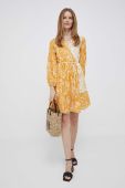 Бавовняна сукня Pennyblack колір жовтий mini розкльошена