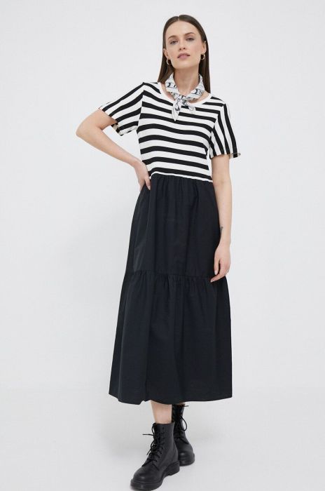 Сукня Pennyblack колір чорний midi розкльошена