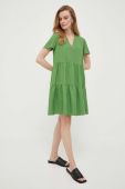 Сукня з домішкою льону Pennyblack колір зелений mini розкльошена
