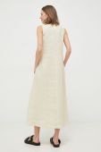 Льняна сукня Max Mara Leisure колір бежевий midi oversize