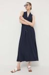 Сукня Max Mara Leisure колір синій maxi розкльошена