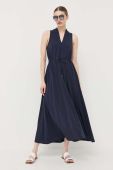 Сукня Max Mara Leisure колір синій maxi розкльошена