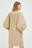 Бавовняна сукня By Malene Birger колір бежевий mini oversize