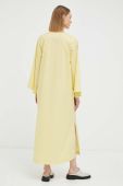 Бавовняна сукня By Malene Birger колір жовтий maxi oversize
