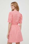 Бавовняна сукня United Colors of Benetton колір рожевий mini розкльошена
