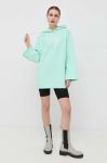 Бавовняна сукня Pinko mini oversize колір блакитний