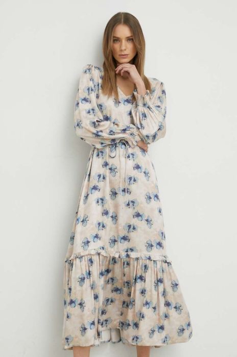 Сукня Bruuns Bazaar Anise Hamida колір бежевий maxi розкльошена