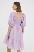 Сукня Bruuns Bazaar колір фіолетовий mini розкльошена