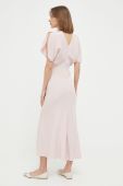 Сукня Victoria Beckham Gathered колір рожевий midi облягаюча
