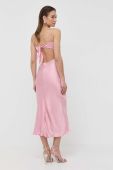 Сукня Bardot колір рожевий maxi пряма (3210293)