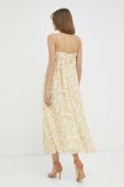 Сукня Bardot колір бежевий midi розкльошена