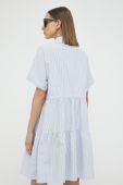 Бавовняна сукня Marc O'Polo mini розкльошена колір блакитний (3191632)