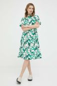 Сукня Marc O'Polo колір зелений midi розкльошена