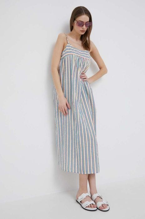 Бавовняна сукня United Colors of Benetton midi oversize колір барвистий