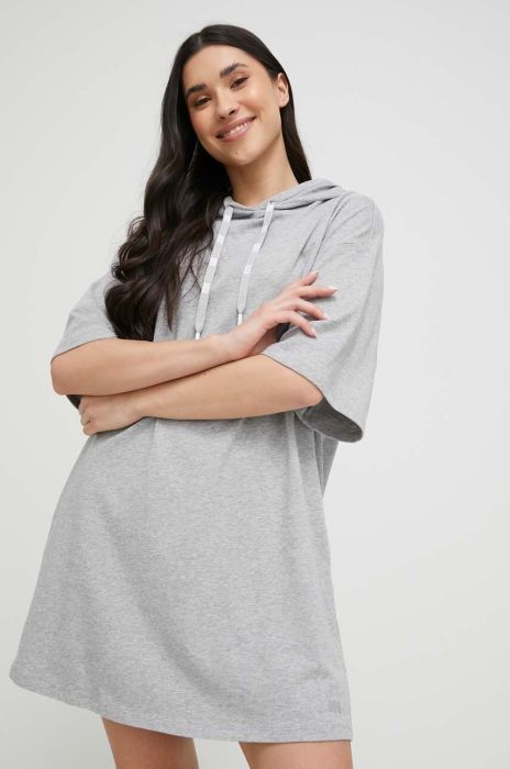 Бавовняна сукня UGG колір сірий midi oversize