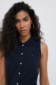 Сукня Tommy Hilfiger колір синій midi облягаюча