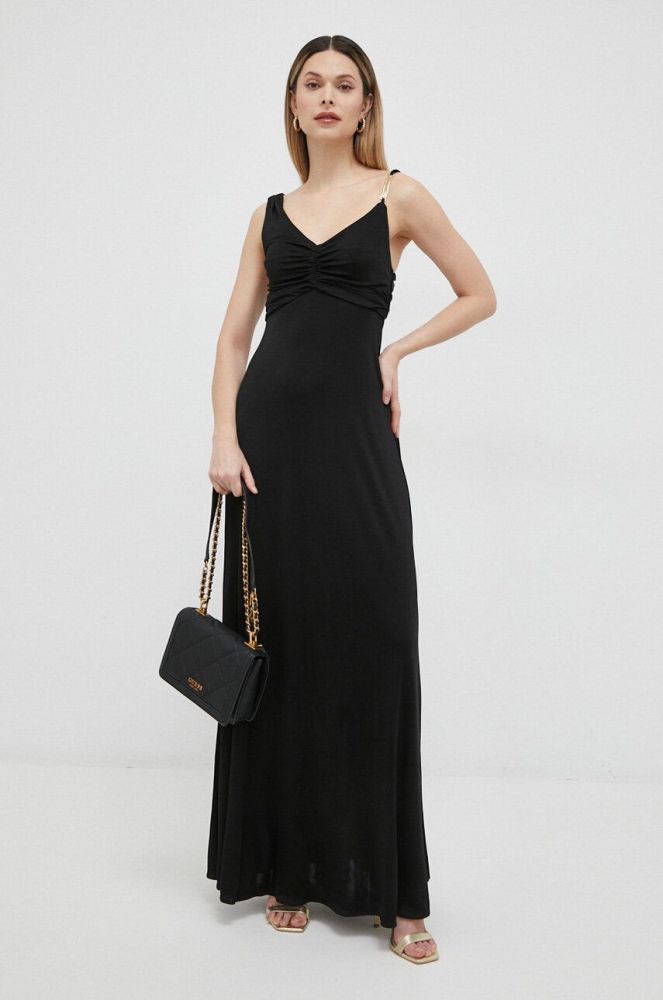 Сукня Marciano Guess колір чорний maxi розкльошена