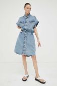 Джинсова сукня Lee mini oversize колір блакитний