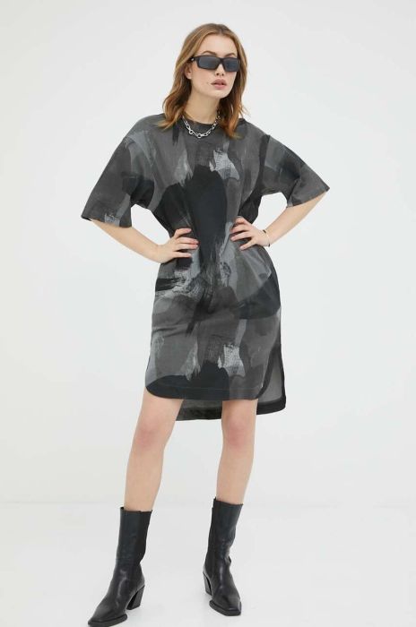 Бавовняна сукня G-Star Raw колір сірий mini oversize (3113595)